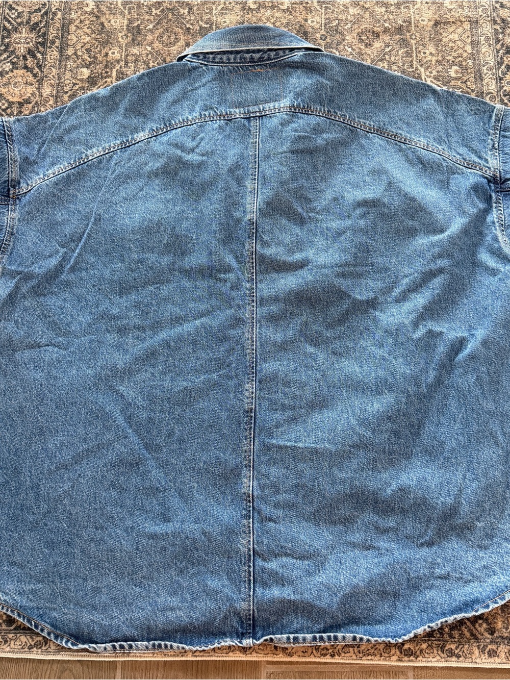 NWT Levi’s Men’s Oversized Twisted Shacket Denim Shirt Jacket Medium Wash Sz XL - Picture 13 of 15